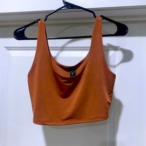 Burnt orange crop top